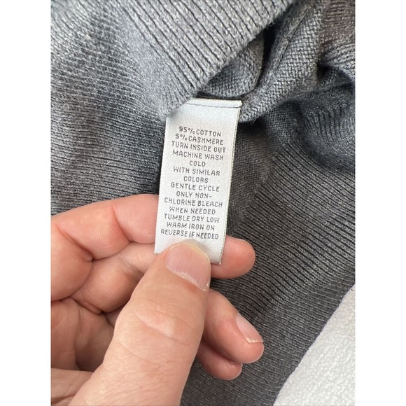 Enro Henley Style Sweater Cotton Cashmere Blend Mens Size Medium Gray - Picture 7 of 15